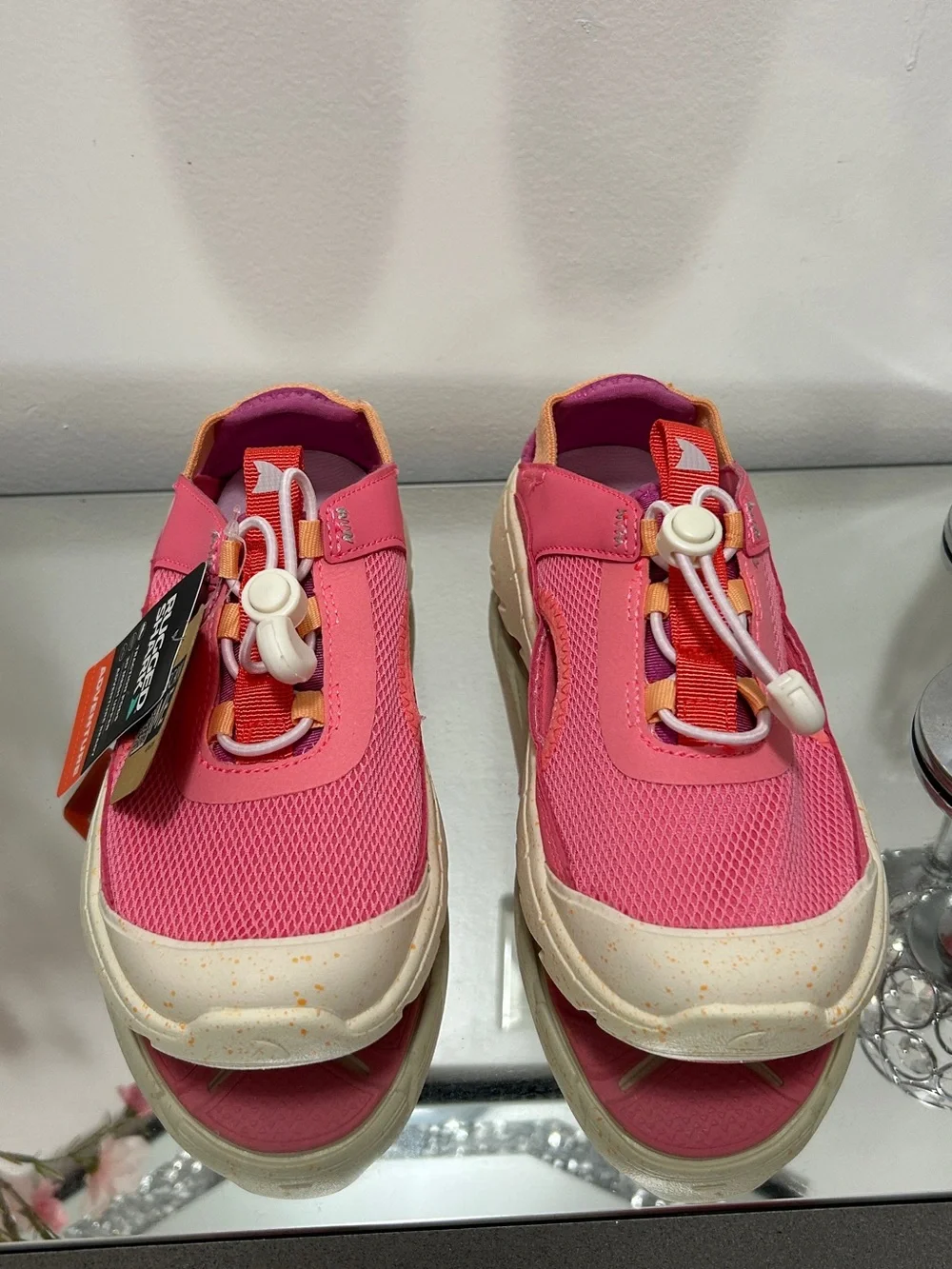 Rugged Shark Girls Pink Adventure Water Shoes Size 1 NWT